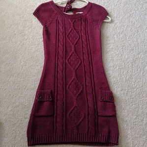 Maroon sweater dress
